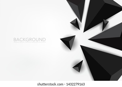 Abstract white geometric 3D background. Can be adapt to Brochure, Annual Report, Magazine, Poster, Corporate Presentation, Portfolio, Flyer, Banner, Website. Vector Illustration. - Vector