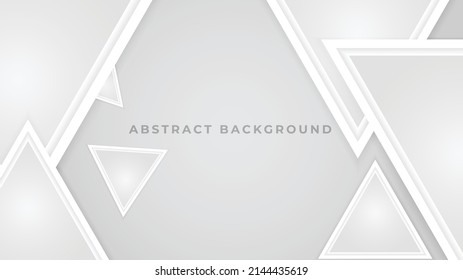 abstract white geometric 3d background with triangles. vector illustration