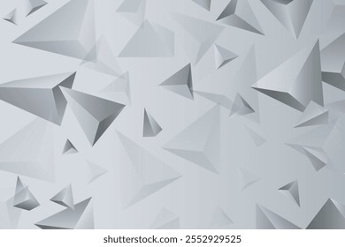 Fondo geométrico 3D blanco Abstractas con Formas piramidales. Ilustración vectorial