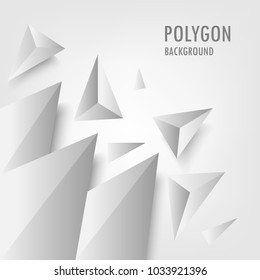 Abstract white geometric 3D background,Polygon