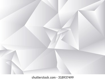 Abstract white geometric background. 3d polygonal texture.