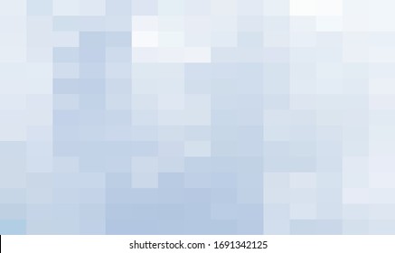 Abstract White geometric Background, Creative Design Templates. Pixel art Grid Mosaic, 8 bit vector background.