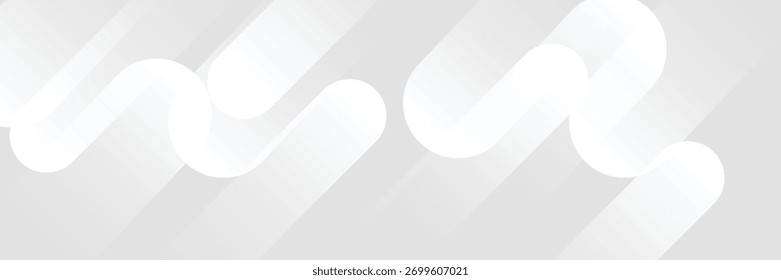 Fondo geométrico blanco Abstractas con Formas redondeadas diagonales Ilustrador moderno EPS10