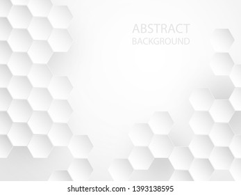 Abstract white geometric background. Digital craft 3d paper art style Design for wallpaper, banner, book cover design, poster, flyer, CD, website template backgrounds advertising. Vector illustration.