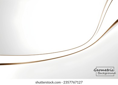 Abstrakter weißer, geometrischer Hintergrund. Dynamische Formen-Zusammensetzung. Vektorgrafik.
