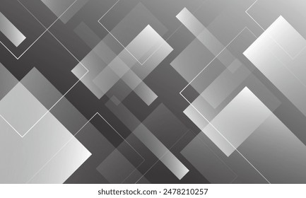 Abstract white geometric background. Dynamic shapes composition. Vector illustration