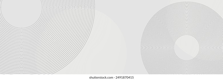 Fondo geométrico blanco Abstractas. Composición de Formas dinámicas. Círculos degradados de desaparición. Ilustración creativa para póster, Web, aterrizaje, página, portada