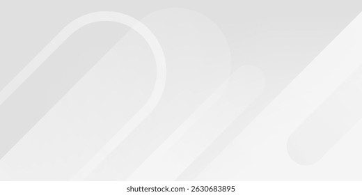 Abstract white geometric background. Dynamic shapes composition.  gradient vanishing circles. Creative illustration for poster, web, landing, page, cover