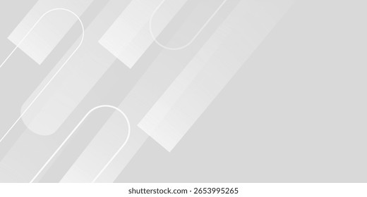 Fundo geométrico branco abstrato. Composição de formas dinâmicas. círculos que desaparecem de gradiente. Ilustração criativa para cartaz, web, landing, página, capa