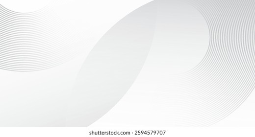 Abstract white geometric abstract background overlap layer on bright space with lines effect decoration design abstract