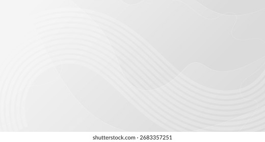 Capas superpuestas de fondo geométrico blanco Abstractas con efectos de línea brillante y Elementos circulares