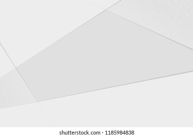 Abstract white geometric background. Paper layers of origami. Vector Illustration. 