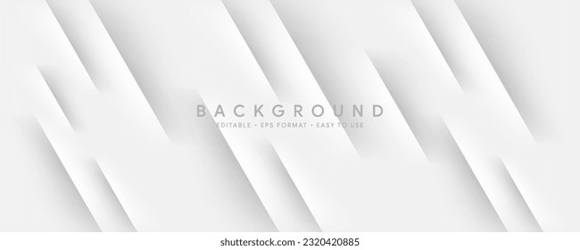 Abstract white geometric background with silver triangle shapes layered pattern soft gray design