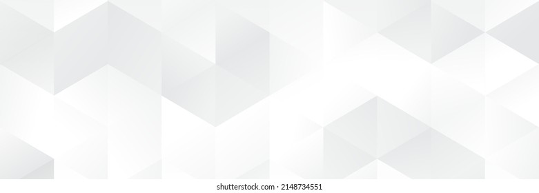 Abstract white Geometric banner design background.