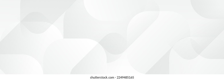 Abstract white Geometric banner design background.