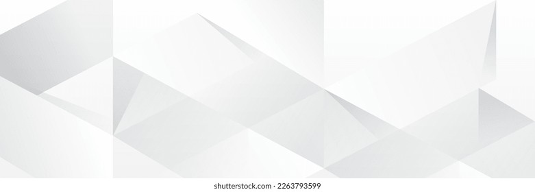 Resumen de fondo de diseño de banner geométrico blanco.