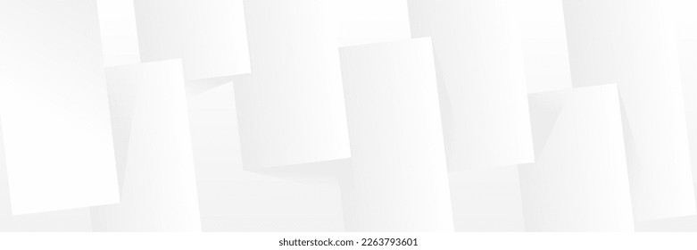 Abstract white Geometric banner design background.