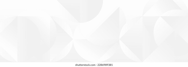 Abstract white Geometric banner design background.