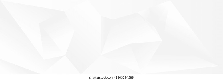 Abstract white Geometric banner design background.