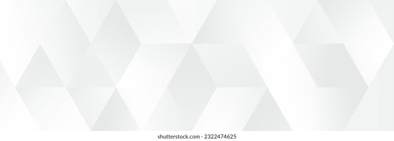 Resumen de fondo de diseño de banner geométrico blanco.