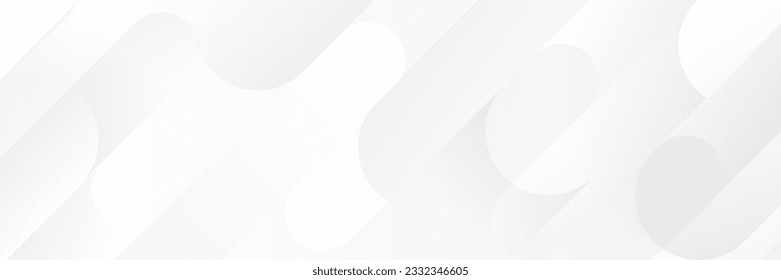 Abstract white Geometric banner design background.