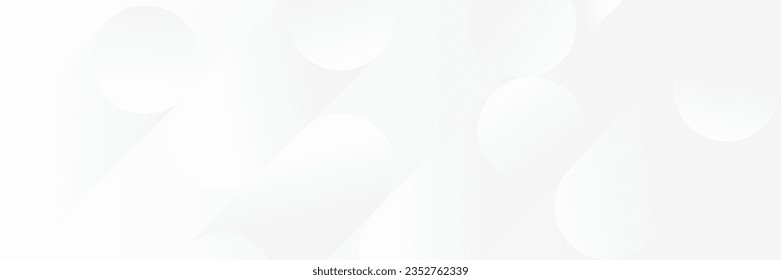 Abstract White Geometric banner design background.