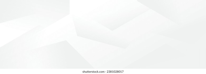 Resumen de fondo de diseño de banner geométrico blanco.