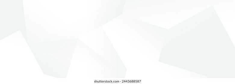 Abstract white Geometric banner design background.