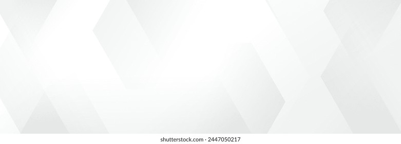 Abstract white Geometric banner design background.