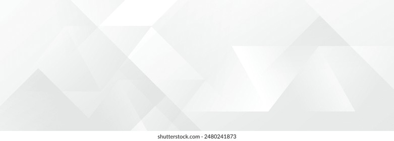 Abstract white Geometric banner design background.