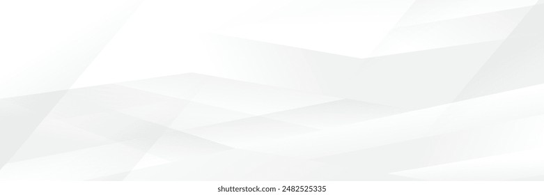 Abstract white Geometric banner design background.