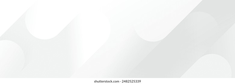 Abstract white Geometric banner design background.