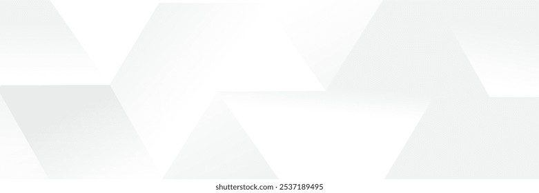 Abstract white Geometric banner design background.