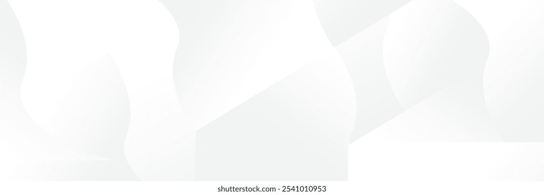 Plano de fundo de design de banner geométrico branco abstrato.