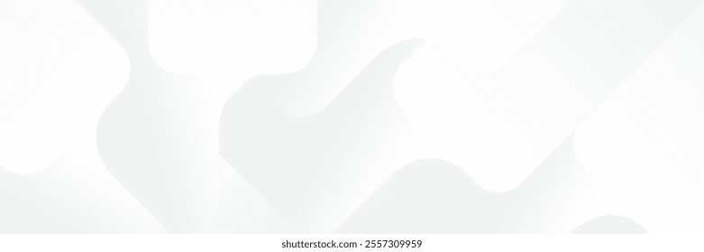 Abstract white Geometric banner design background.
