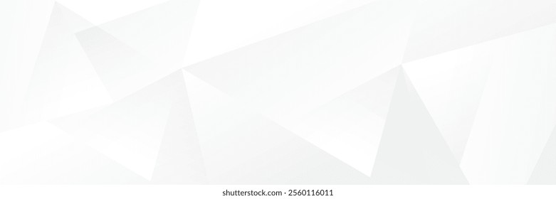 Abstract white Geometric banner design background.