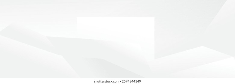 Abstract white Geometric banner design background.