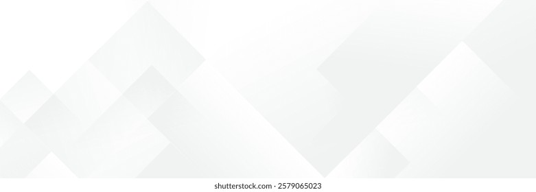 Abstract white Geometric banner design background.