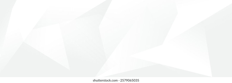 Abstract white Geometric banner design background.