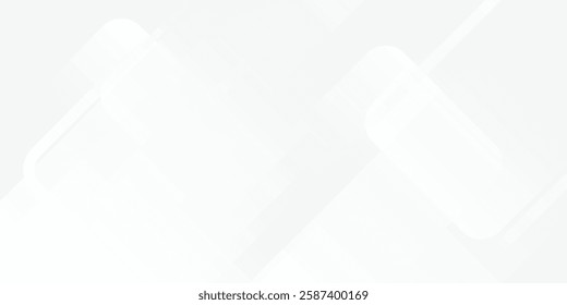 Abstract white Geometric banner design background modern arts grey