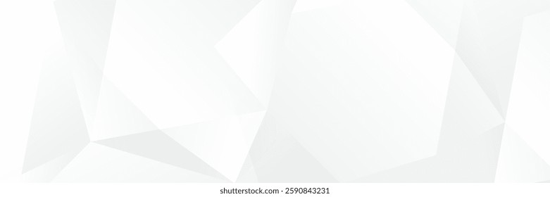Abstract white Geometric banner design background.
