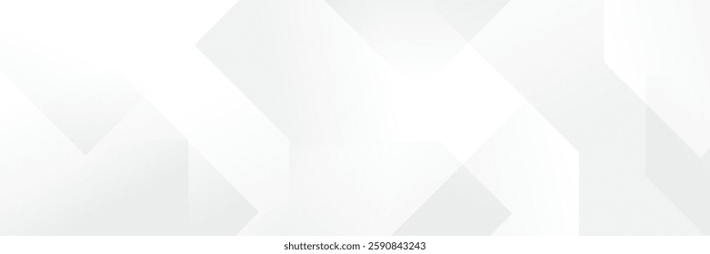 Abstract white Geometric banner design background.