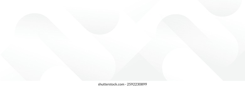 Abstract white Geometric banner design background.