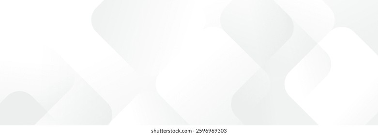 Abstract white Geometric banner design background.