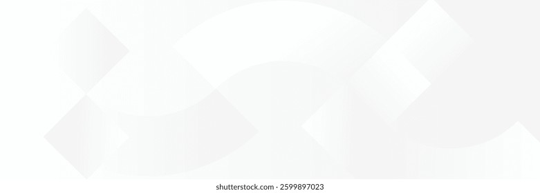 Abstract white Geometric banner design background.