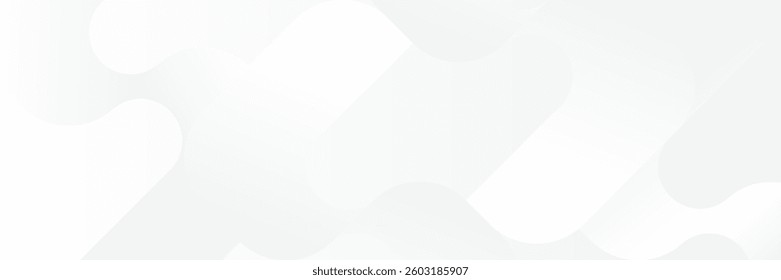 Abstract white Geometric banner design background.