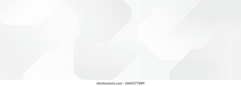 Abstract white Geometric banner design background.