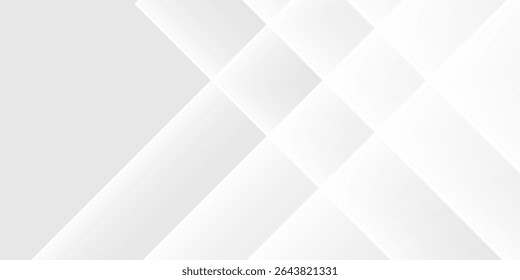 Abstract white Geometric banner design background. vector dynamic shapes technology