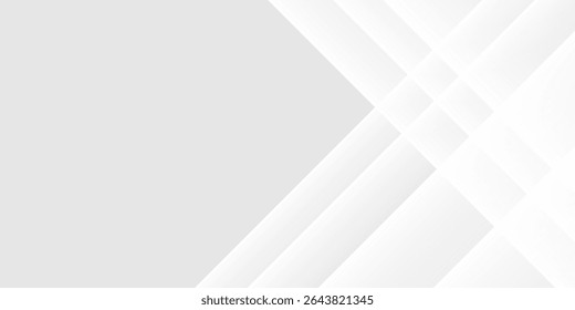 Abstract white Geometric banner design background. vector dynamic shapes technology