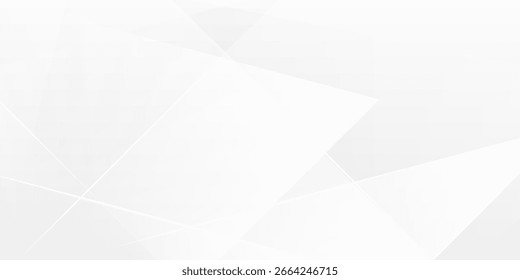 Plano de fundo de design de banner geométrico branco abstrato.